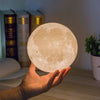 Lampă de Veghe Lună 3D, fără Suport din Lemn – Mărime Mică sau Standard
