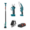 Set Foarfecă Electrică și Mini Drujbă 6 Inch, 48V, 2 Acumulatori, Braț Telescopic