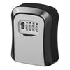 Seif pentru Chei cu Cifru din 4 Cifre, din Metal, Negru sau Gri, 12 x 9 x 4 cm