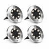 Set 4 Lămpi Solare LED pentru Gradină, cu 8 LED-uri, Fără Fir, de Înfipt în Pământ