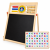 Tablă Multifuncțională Educativă pentru Copii cu Magnet, Cretă și Abac