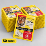 Set 50 Plasturi Răcoritori cu Hidrogel Tiger Pain Relief, pentru Dureri Musculare