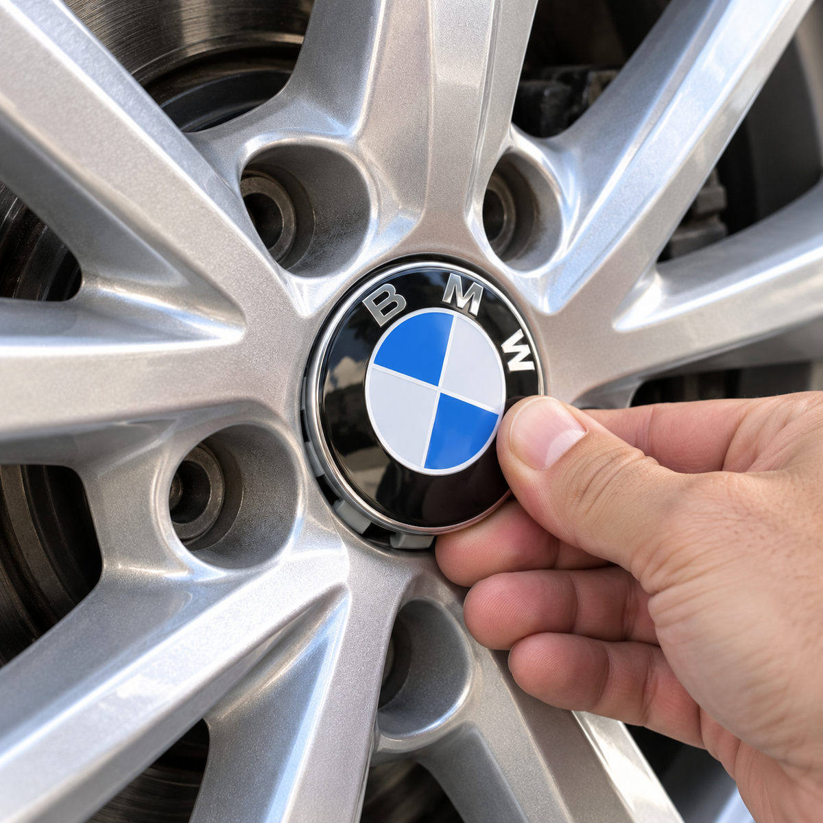 Emblemă pentru Capac de Jantă din Aliaj cu Sigla BMW, 57 mm, 1 Bucată