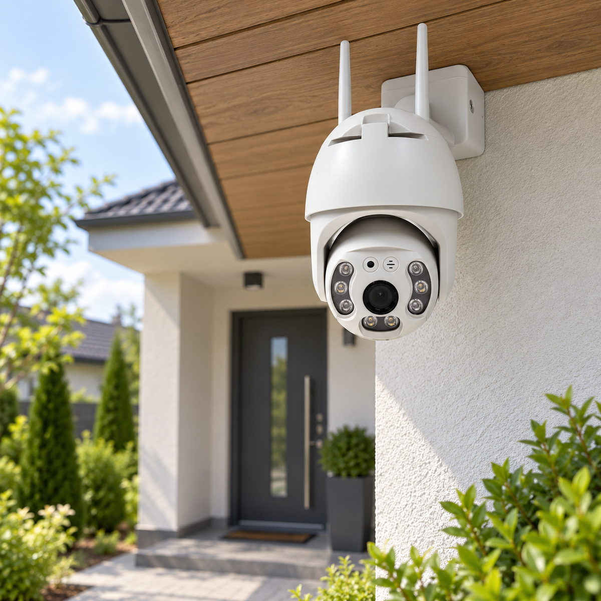 Cameră de Supraveghere Wi-Fi pentru Interior și Exterior, Full HD 1080p, Rezistentă la Apă
