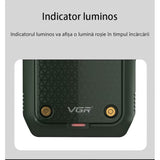 Aparat de Ras Electric pentru Bărbați cu 2 Capete de Lamă, Indicator LED și Încărcare USB
