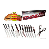 Set 13 Cuțite de Bucătărie Miracle Blade World Class, Oțel Inoxidabil Forjat, Mânere Nituite