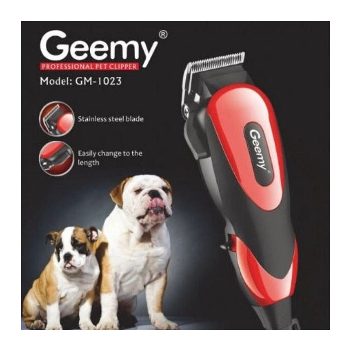 Mașină de Tuns pentru Câini Gemei GM-1023, Talie Medie, cu 3 Trepte de Tăiere