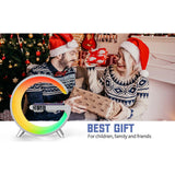 Lampă RGB G63 cu Ceas cu Alarmă, Boxă Bluetooth și Încărcător Wireless Rapid 15W