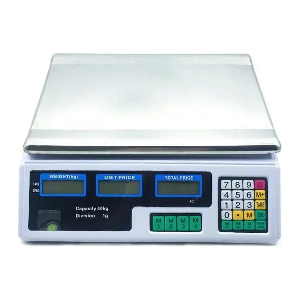 Cântar Electronic cu Platformă 40 kg, cu Dublu Afișaj, Calcul Automat al Prețulu