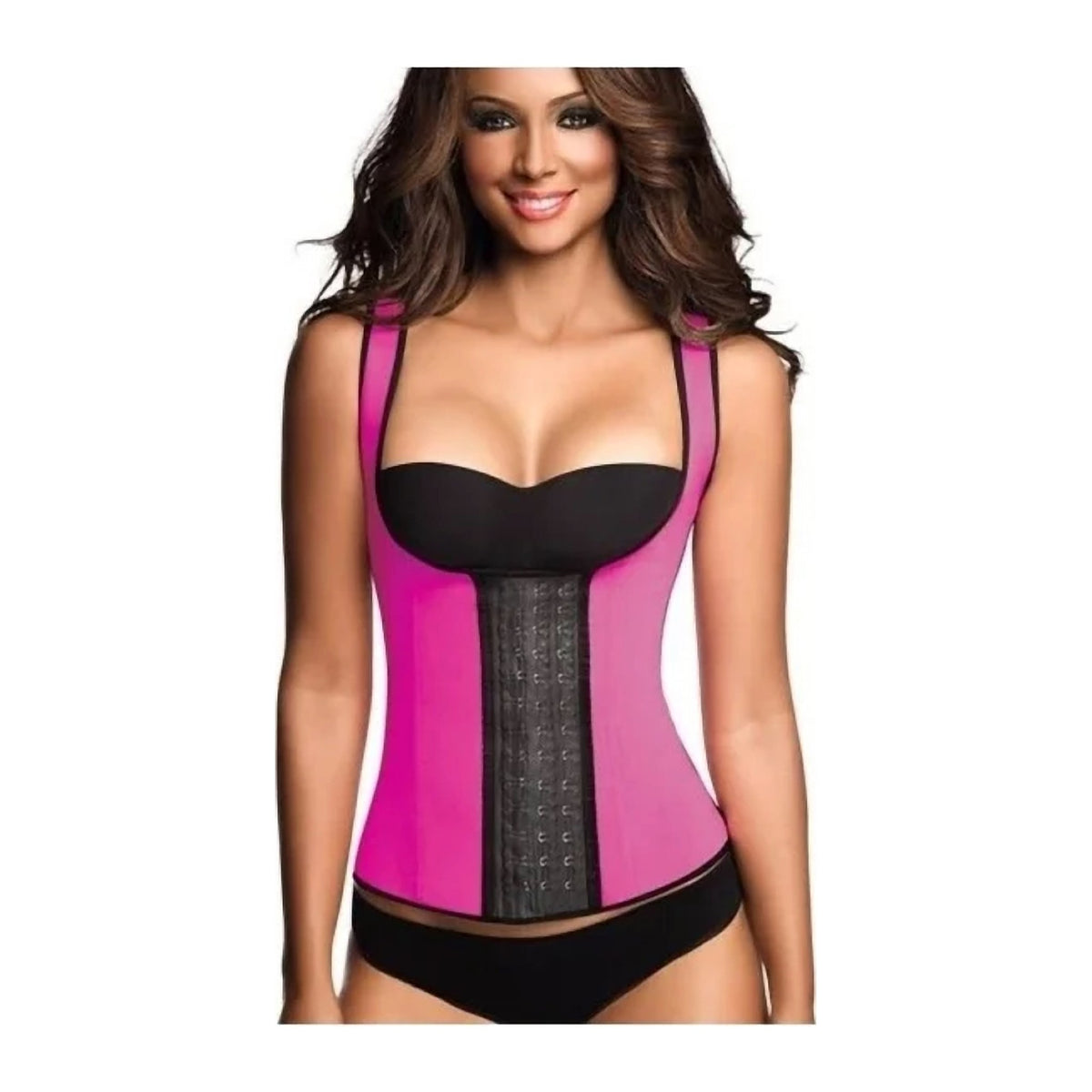 Corset Modelator Talie de Viespe cu Bretele, Latex și Neopren, 3 Rânduri de Înch