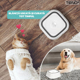 Bol de Apă Anti-Stropire pentru Câini și Pisici, cu Ramă Flotantă și Bază Antialunecare