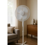 Ventilator cu Picior VEN-2, 50W, 16 Inch cu 5 Elice, 3 Viteze, Înălțime Reglabilă, Alb