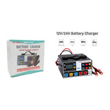 Încărcător pentru Baterie Auto 12/24V, cu Cleme Crocodil