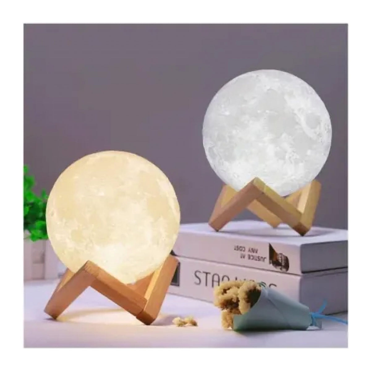 Lampă de Veghe Lună 3D Moon Light, Schimbare de Culoare la Atingere