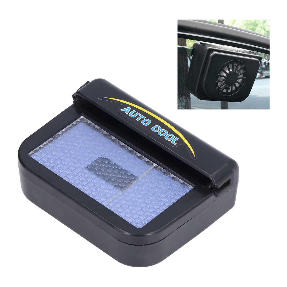 Ventilator Solar pentru Mașină Auto Cool, cu Panou Solar, Montaj pe Geam
