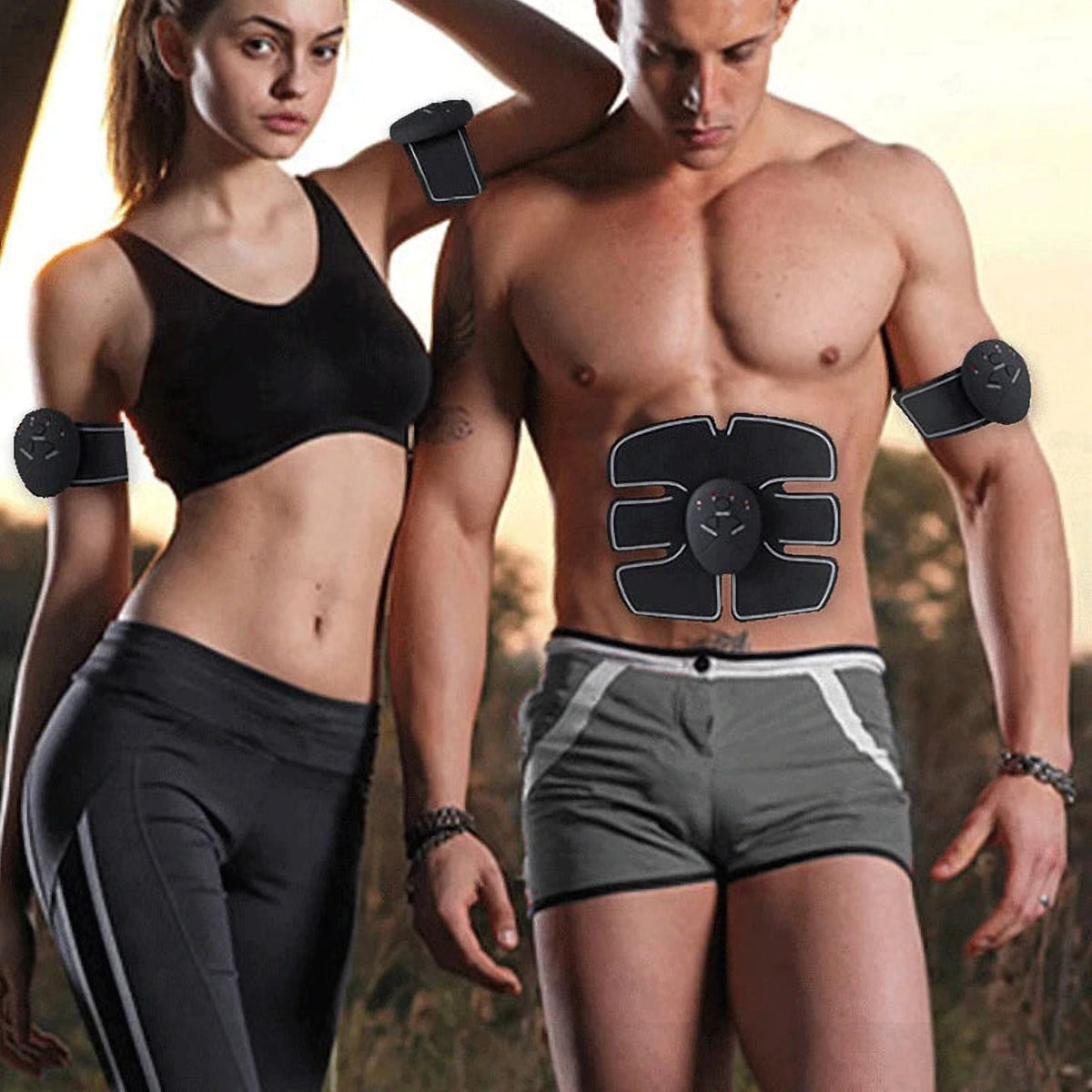 Aparat Portabil cu Electrostimulare EMS pentru Abdomen, 6 Moduri, cu Telecomandă