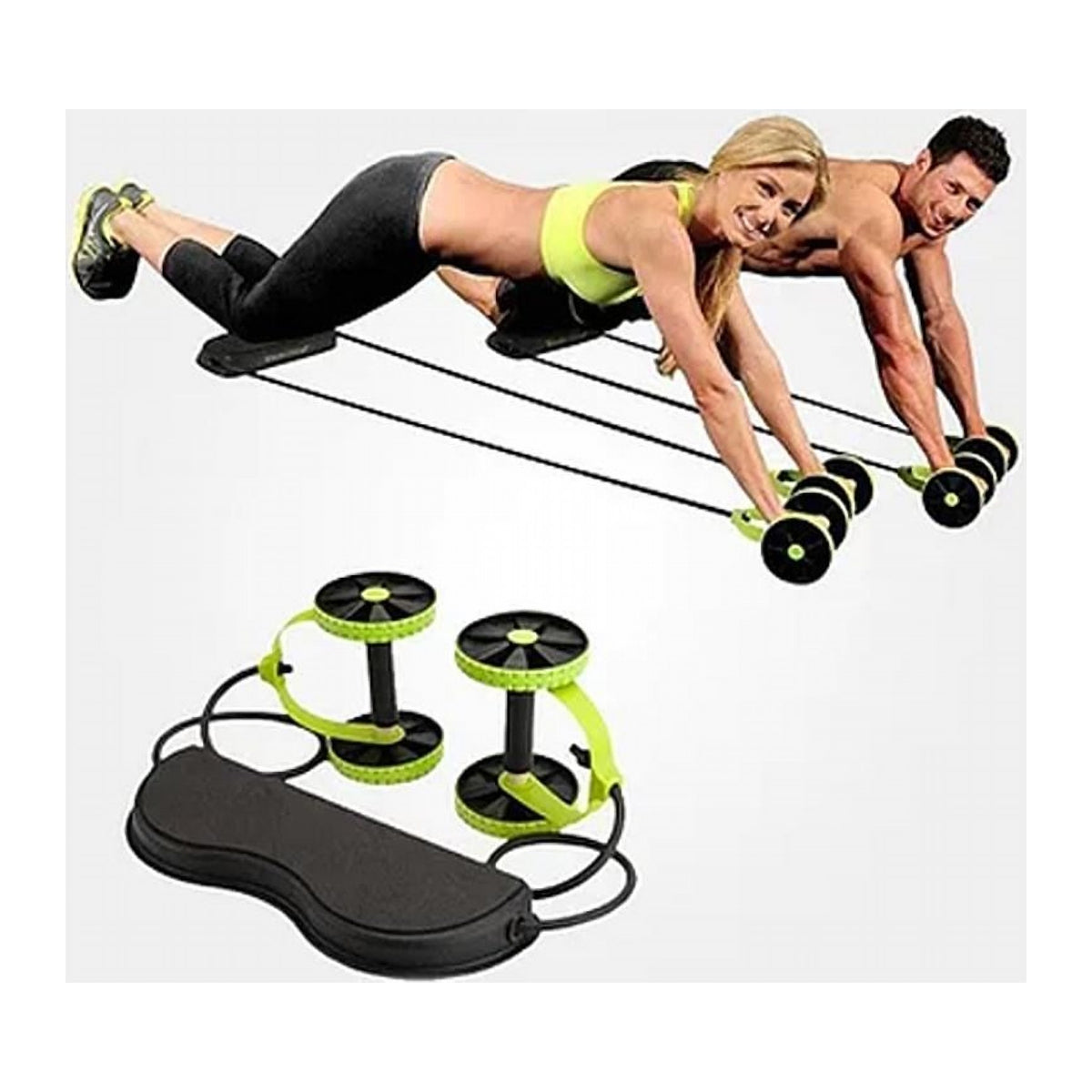 Aparat de Fitness cu Corzi Elastice pentru Abdomen, Fese, Picioare și Brațe