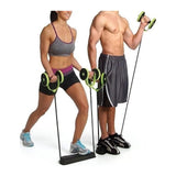 Aparat de Fitness cu Corzi Elastice pentru Abdomen, Fese, Picioare și Brațe