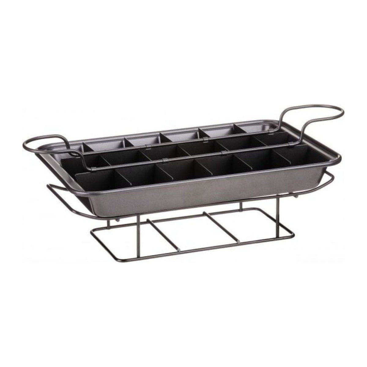 Tavă Perfect Brownie cu Separator pentru Prăjituri, 18 Bucăți Dreptunghiulare, A