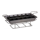 Tavă Perfect Brownie cu Separator pentru Prăjituri, 18 Bucăți Dreptunghiulare, Antiaderentă