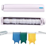 Uscător de Rufe cu 5 Sfori Retractabile, 3,75 m, pentru Baie, Balcon sau Interior