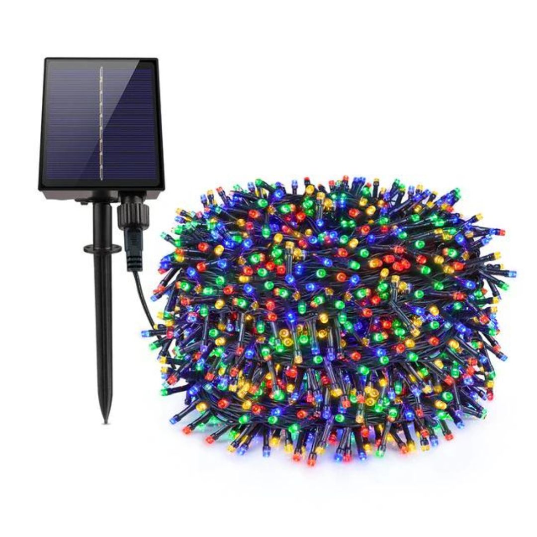 Instalație Solară 300 LED-uri, 30 m, pentru Exterior, Alb Cald, Rece sau Multicolor
