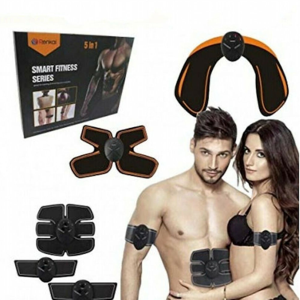 Aparat Portabil cu Electrostimulare EMS pentru Abdomen, 6 Moduri, cu Telecomandă
