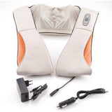 Aparat de Masaj Cervical cu Infraroșu și Lovituri Pneumatice, 24W, Negru, cu Telecomandă