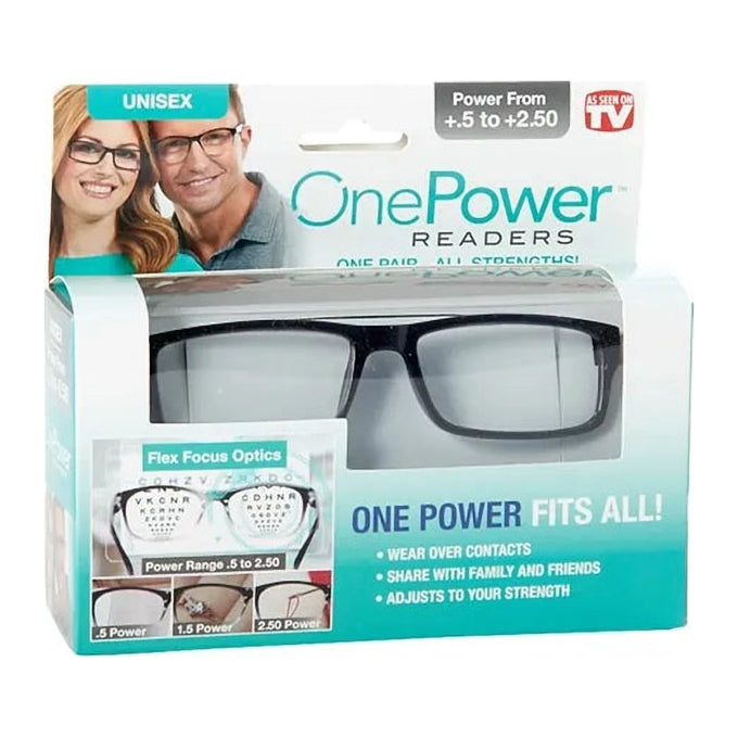 Ochelari pentru Citit cu Dioptrii Variabile One Power, de la +2,5 la +5, Unisex