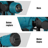 Pistol de Vopsit, 2 Acumulatori de 48V, Rezervor 800mL, 650mL/min, Trusa Depozitare