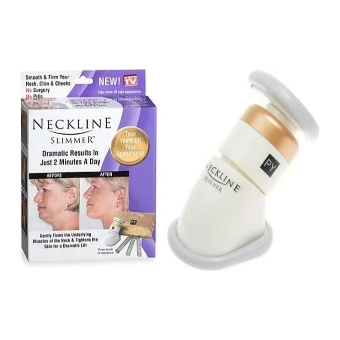 Dispozitiv de Exerciții pentru Gât Neckline Slimmer, cu 3 Arcuri de Rezistență Diferită și Portofel