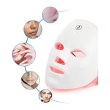 Mască Facială LED cu Mai Multe Culori de Lumină, Alimentare USB