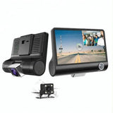 Cameră Video Auto Triplă DVR L300-1 Full HD, 3 Camere Față, Spate și Interior, Ecran 4 Inch