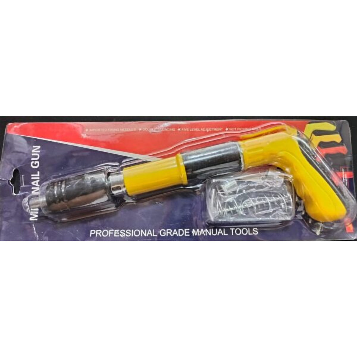 Pistol de Cuie Manual Multifuncțional din Fier, pentru Tavan și Beton – cu sau fără 50 de Cuie