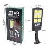 Lampă Solară de Perete cu 6 Panouri LED, Senzor de Mișcare și Telecomandă, Rezistentă la Intemperii