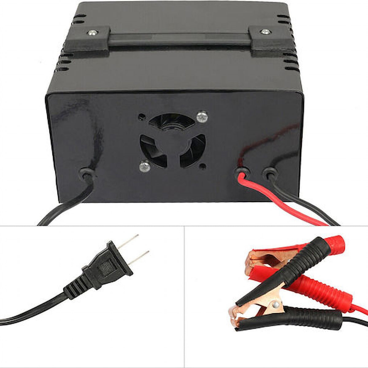 Încărcător pentru Baterie Auto 12/24V, cu Cleme Crocodil