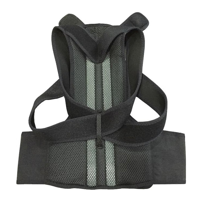 Centură pentru Corectarea Posturii cu 2 Atele Rigide de 36 cm, cu Bretele Reglabile, Unisex