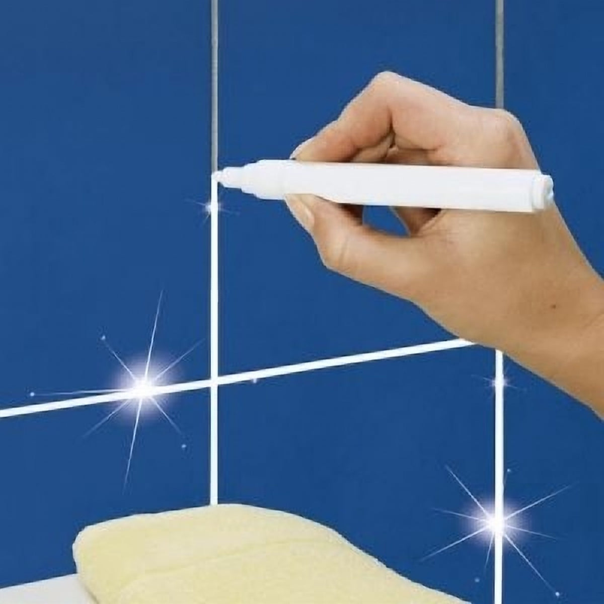 Set 3 Markere Permanente Albe pentru Rosturi de Gresie și Faianță