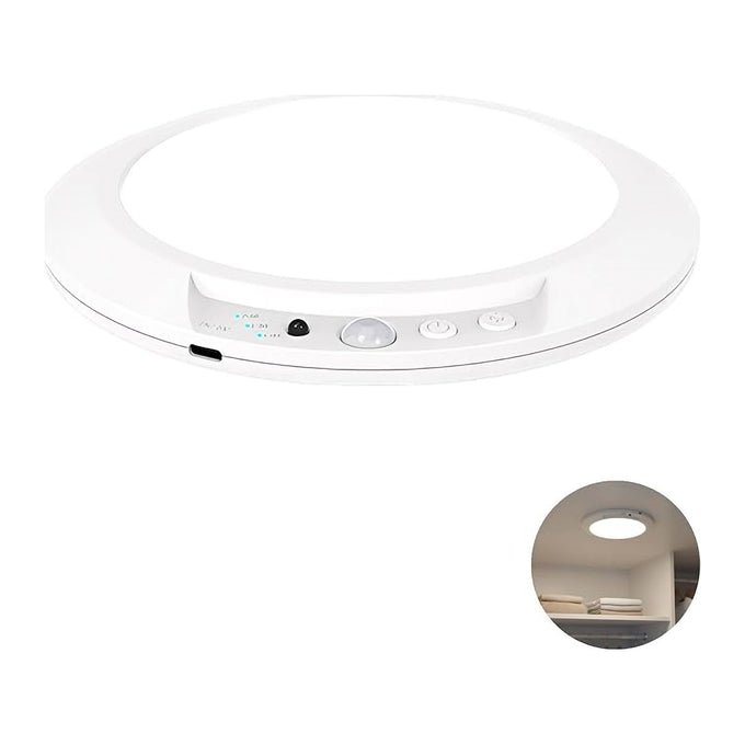 Lampă de Tavan cu Senzor de Mișcare, Reîncărcabilă USB, cu Telecomandă, 190 mm