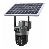 Cameră de Supraveghere cu Panou Solar, 4G, Lentile Duble, 4K 8MP, cu Senzor de Mișcare