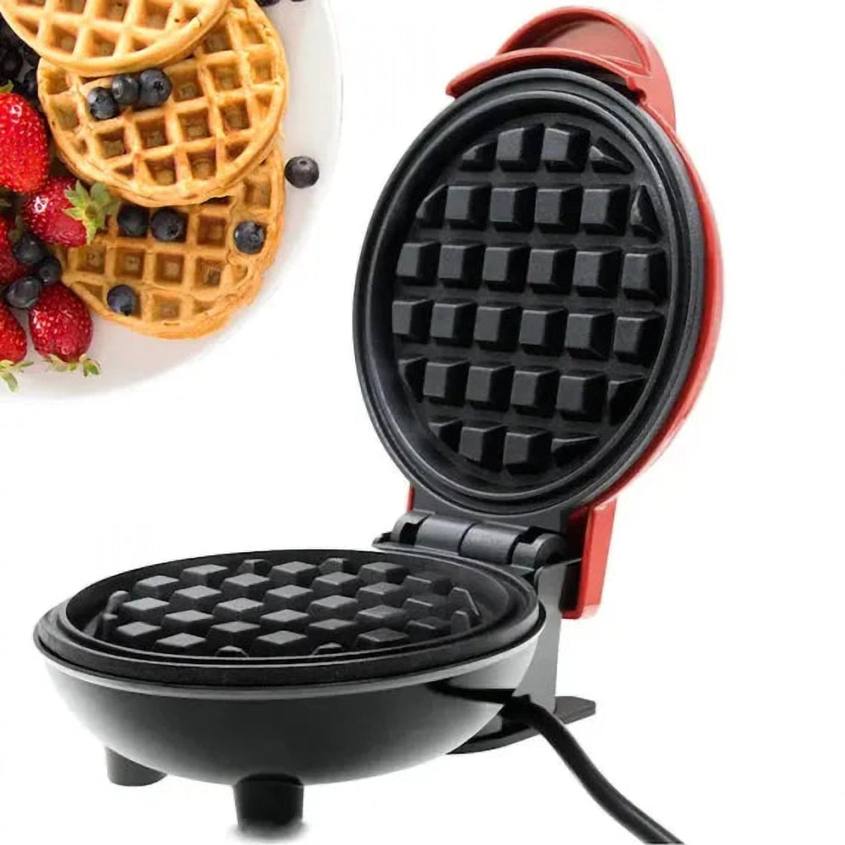 Mini Aparat de Făcut Gofre și Vafe, Compact, 12 cm