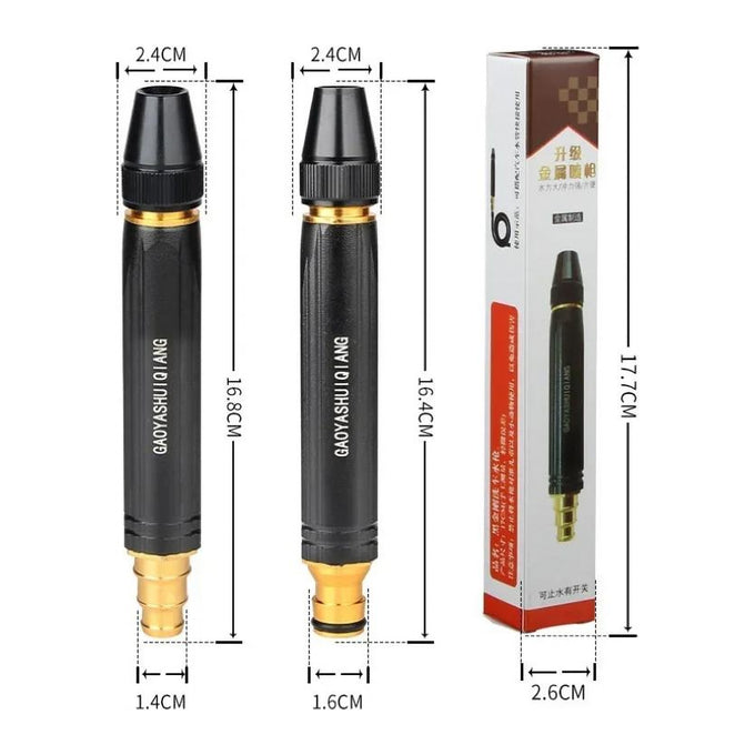 Pistol de Stropit pentru Furtun cu 3 Moduri de Pulverizare, din Aliaj, 16 cm