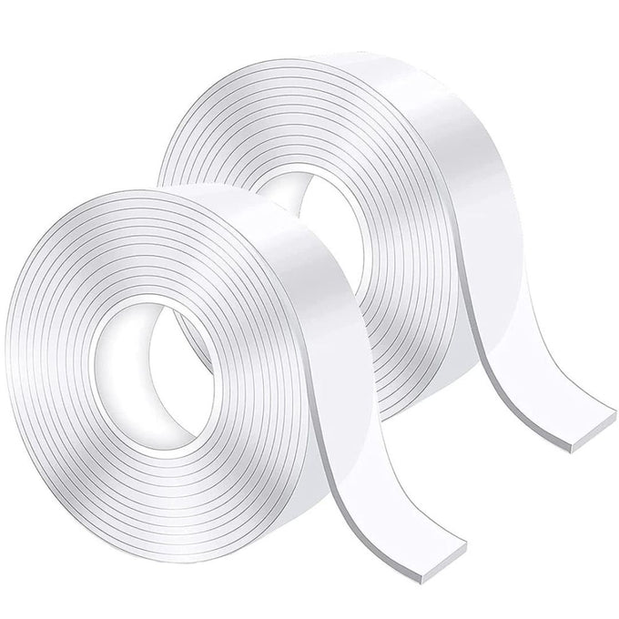 Bandă Transparentă Dublu Adezivă din Silicon, 5 m x 1 mm, Reutilizabilă