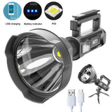 Lanternă LED 5119 Reîncărcabilă, 4000 Lumeni, 40W, cu Funcție Powerbank și Trepied