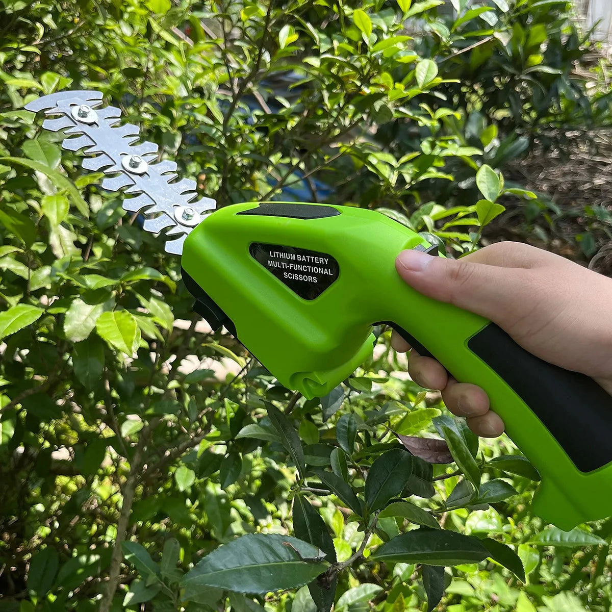 Foarfecă Electrică pentru Gard Viu și Trimmer de Iarbă 2 în 1, Fără Fir, 7,2V, Încărcare USB-C