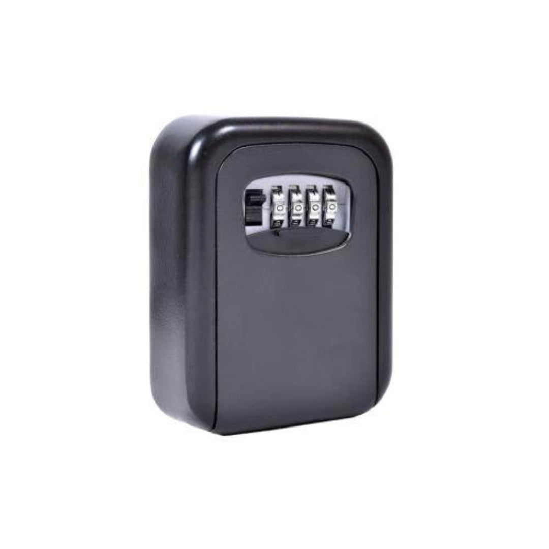Seif pentru Chei cu Cifru din 4 Cifre, din Metal, Negru sau Gri, 12 x 9 x 4 cm