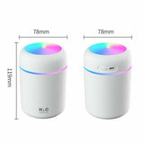 Umidificator și Difuzor cu LED pentru Casă, Birou sau Mașină, 300 ml, cu USB