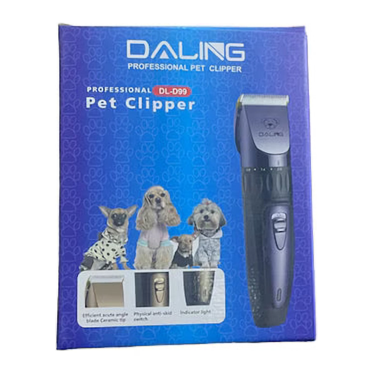 Mașină de Tuns Câini fără Fir DL D99, Silențioasă, cu 4 Capete și Lamă Ceramică