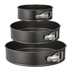 Set 3 Tăvi Rotunde pentru Copt, Antiaderente, cu Perete Detașabil