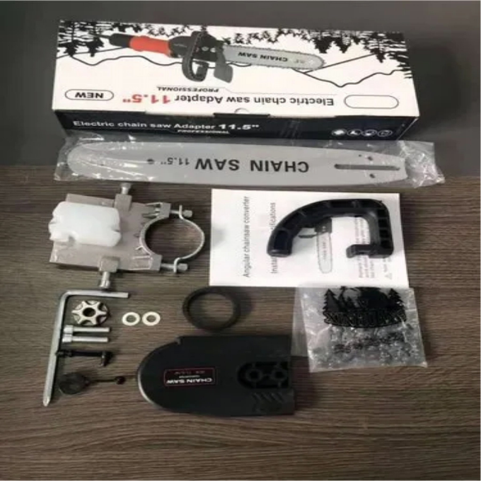 Set Adaptor cu Lamă și Lanț de Drujbă de 11,5 Inch pentru Polizor Unghiular de 100 mm